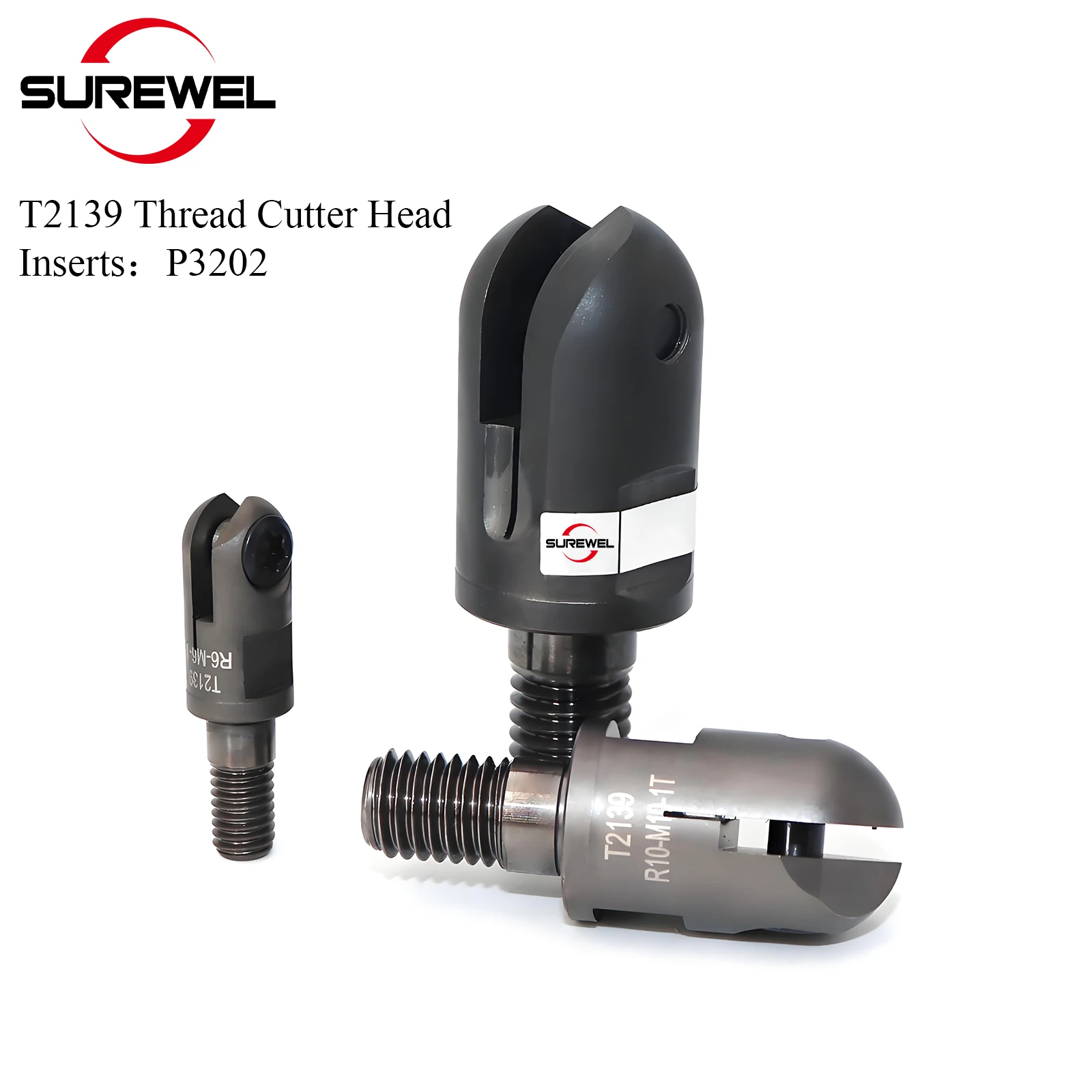 

SUREWEL T2139 Modular Thread Milling head CNC tools Ball type Thread Locking Teeth Cutter Head carbide insert P3202