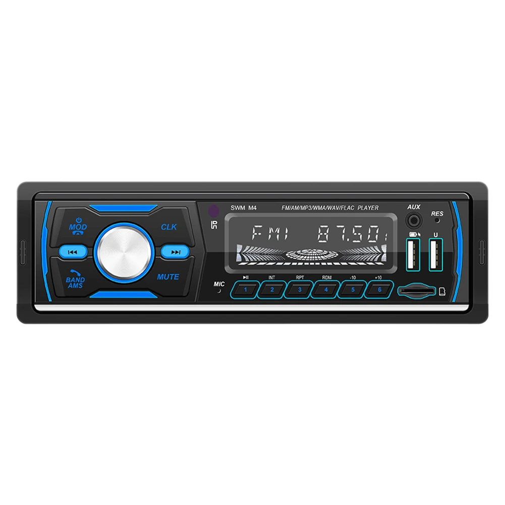 RDS AM FM Car Audio DAB+ MP3 Car Player 1Din Dual USB Central Multimedia Bluetooth-compatible Stereo Player SD AUX USB Charge TF