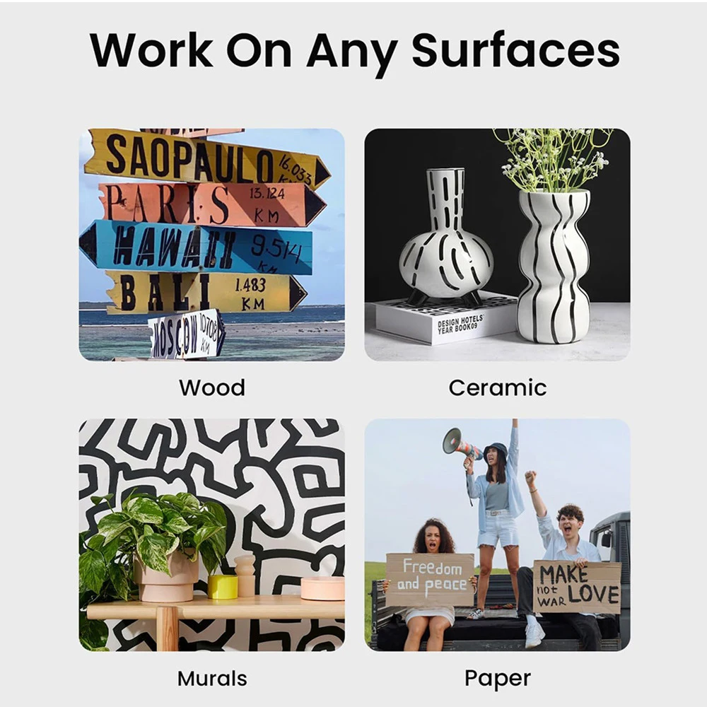 4/6/12 pcs/Set Permanent Marker Pen Waterproof Ink Fine Point Black Blue Red Oil Ink 3mm Round Toe Fine Color Marker Pens