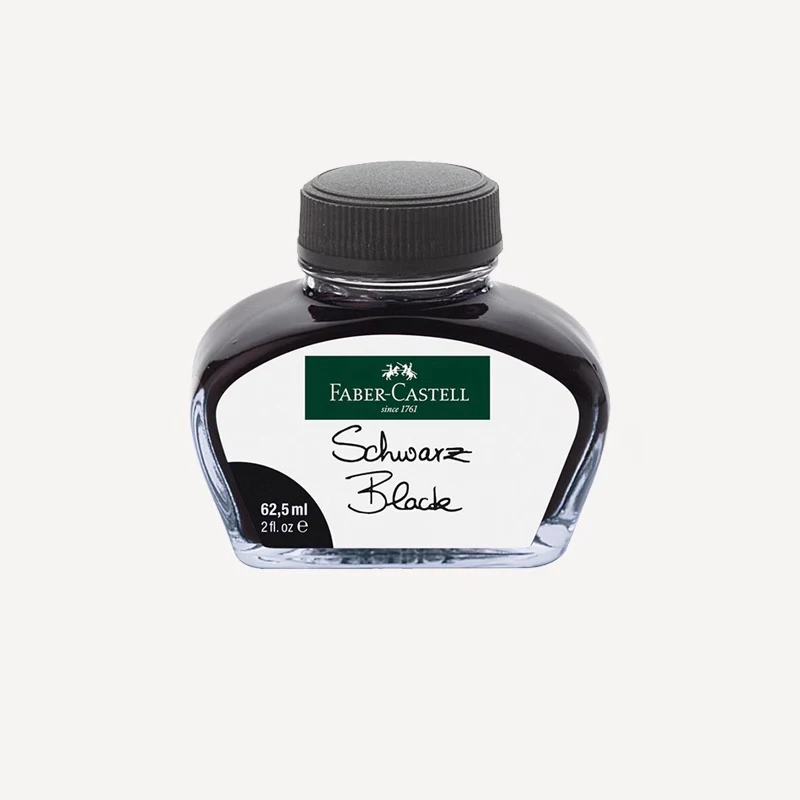 Faber-Castell 30ml Ink Refill for Fountain Pen – Non-Carbon Black/Blue Ink Bottle Smooth Flow High-End Writing Refill Ink Supply