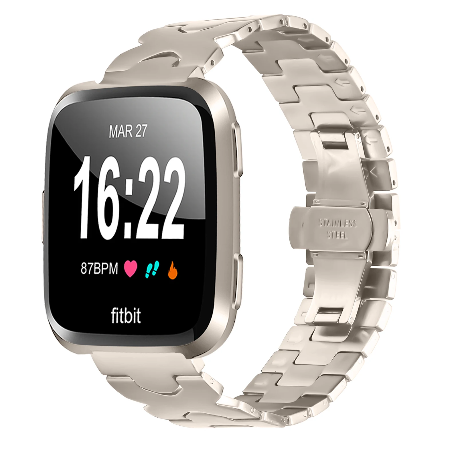 ステンレス鋼の時計ストラップ Fitbit Versa バンド時計バンド交換金属 Fitbit Versa2 ブレスレットリストバンドアクセサリー
