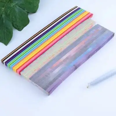

1290Pcs Origami Star Paper Strips Glow in Dark Star Sky Patterns DIY Craft Paper for Decorations Origami Strips