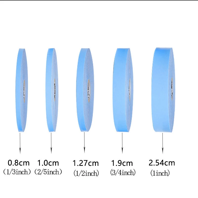 Imagen 7: 1 rollo de cinta adhesiva de doble cara para sistema de cabello frontal de encaje azul Walker de 36 yardas para extensiones de cabello de peluquín de peluca