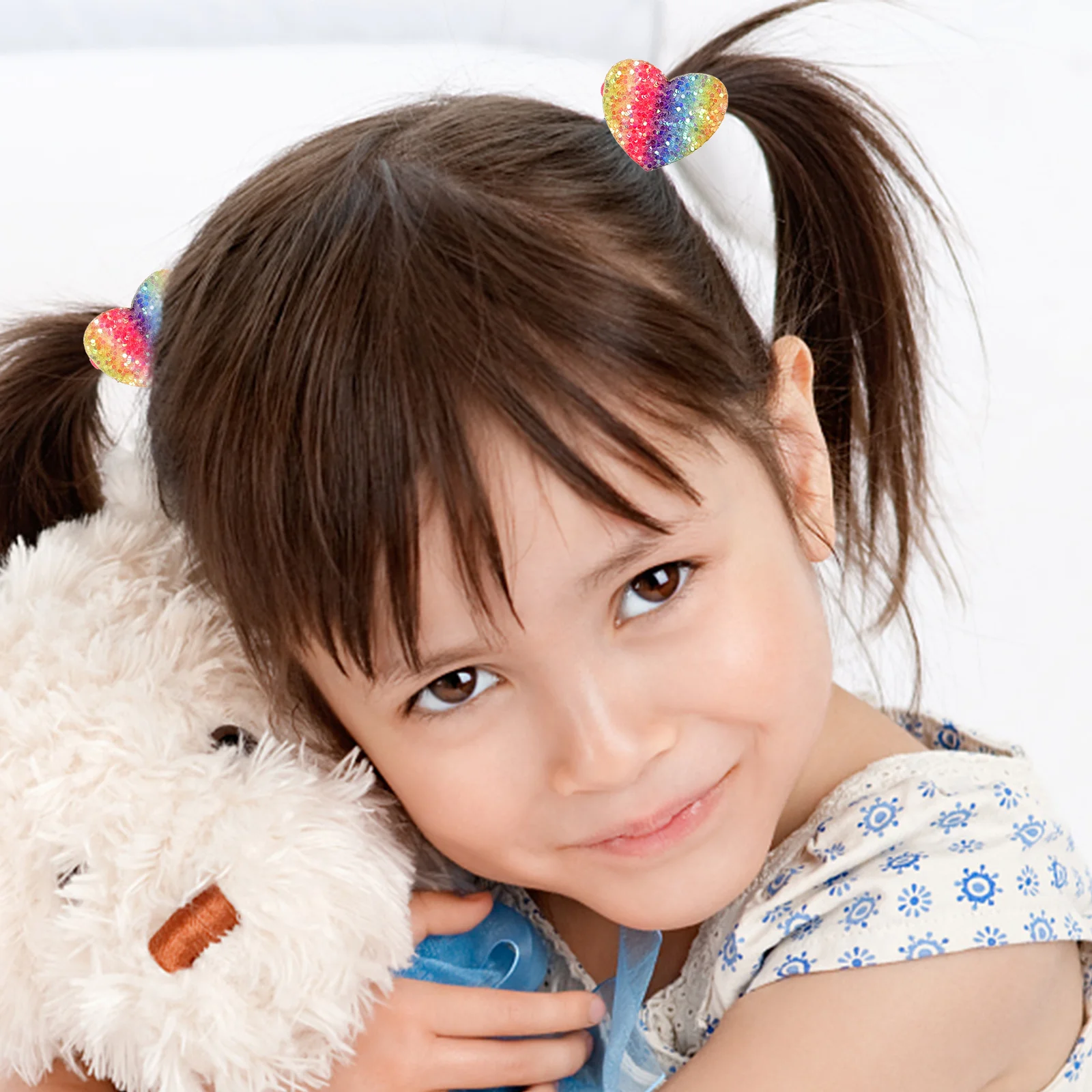 5 أزواج من ربطات الشعر اللامعة عالية المرونة، حوامل ذيل حصان متألقة لطيفة للفتيات والأطفال الصغار