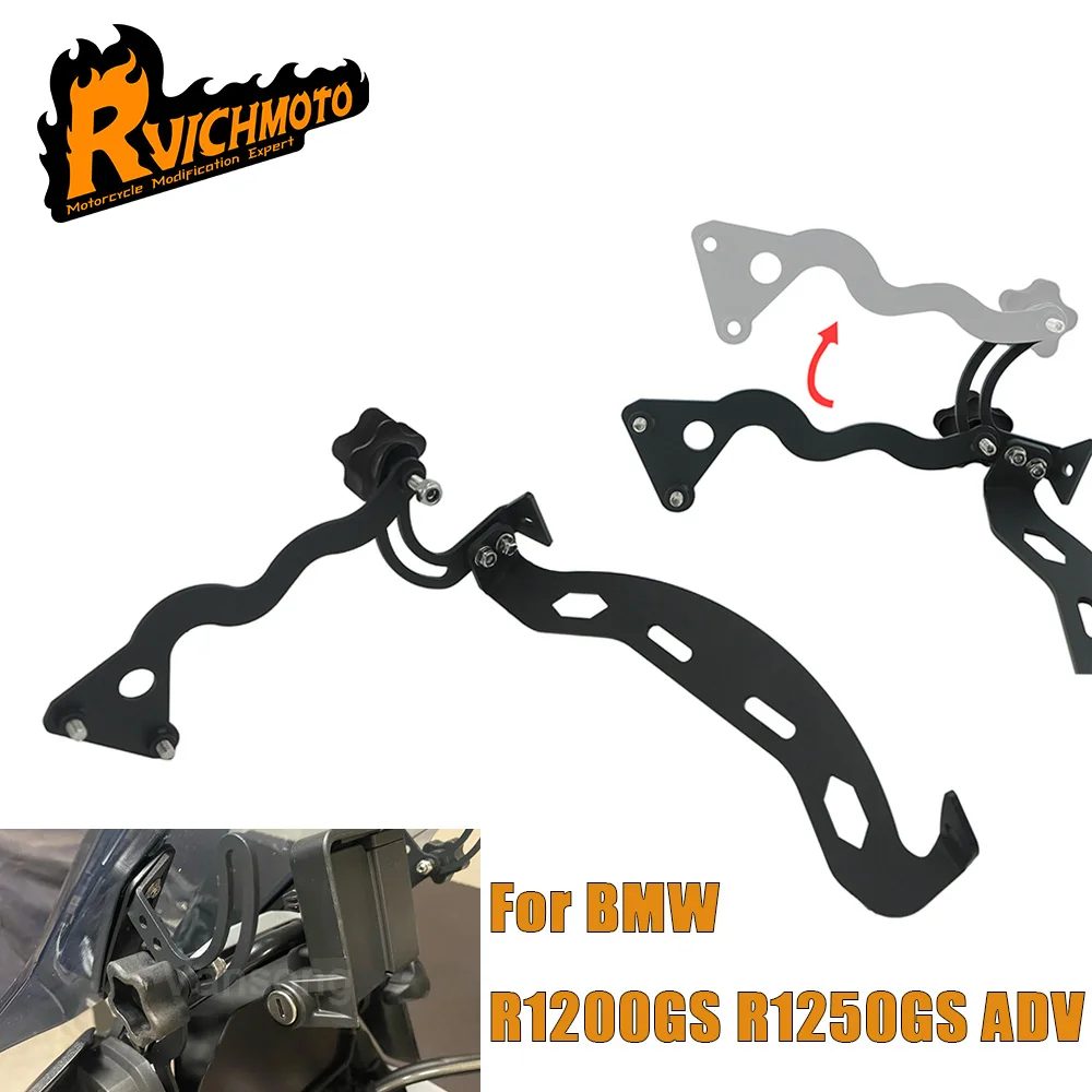 Staffa Supporto Parabrezza Per BMW R1200GS 2004-2012 – Montaggio Facile, In Acciaio, Colore Nero