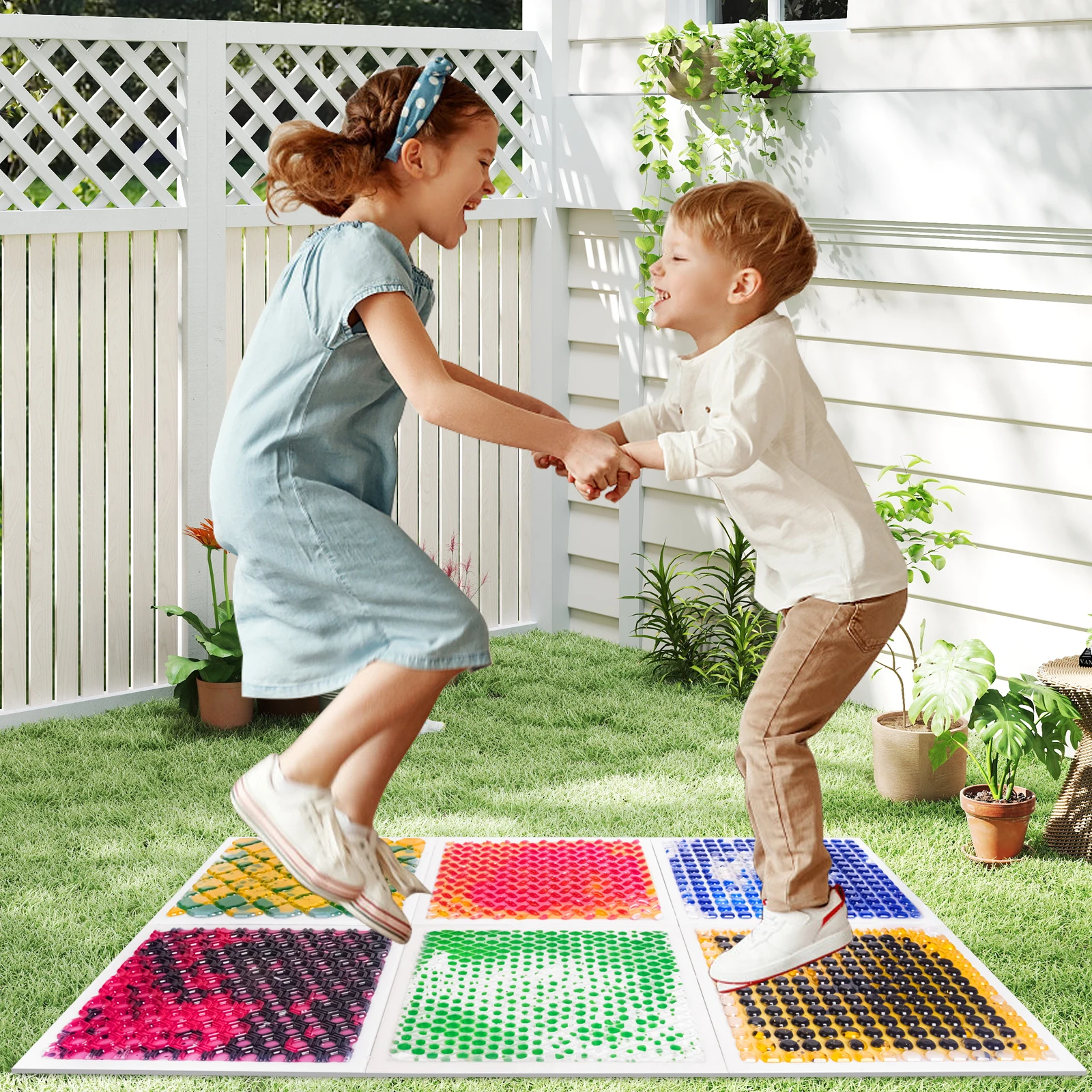 

Creative Play Onyoloy Sensory Tiles for Therapy Corner Toddlers Sensory Color Floor Tiles Sensory Liquid Floor Mat