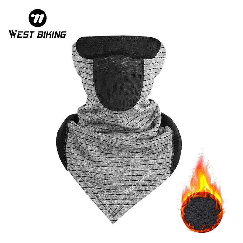 WEST BIKING Winter Masks Fleece Thermal Neck Warmer Gaiter Sport Face Bandana Cycling Ski Motorcycle Ear Cover Face Mask Bandana