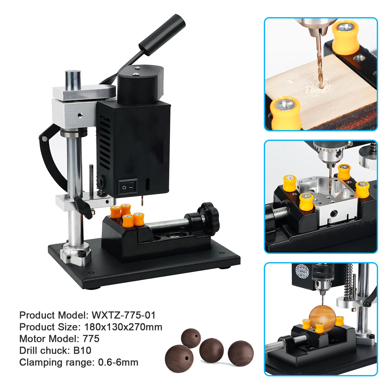 Picture 4: Mini Bench Drill Press High Precision 7-Speed Variable Electric Drilling Machine for DIY PCB Jewelry EU Warehouse