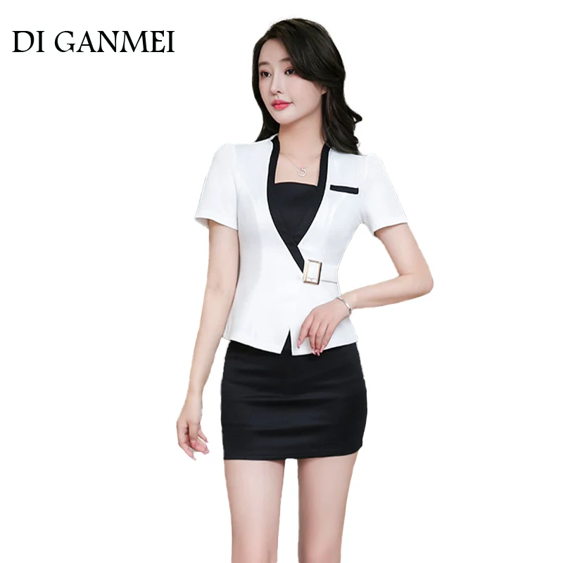 Beauty Salon Overalls High End Black and White Professional Work Clothes Suit Foot Spa Massage Sauna Technician Uniform