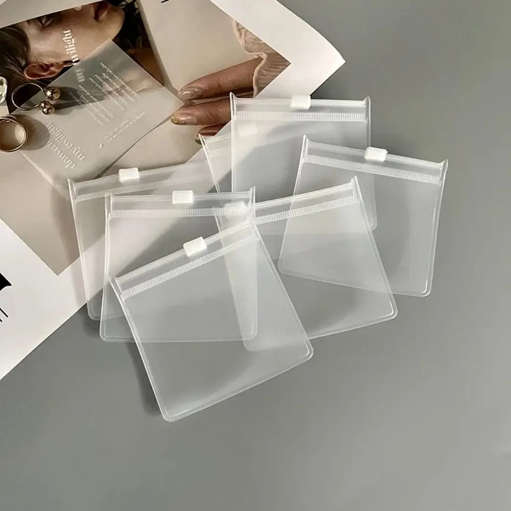 5 Stück transparente Eva gefrostete Reiß verschluss taschen wieder verwendbare Schmuck verpackungs beutel DIY Ohrring Halskette Armband Aufbewahrung organisator