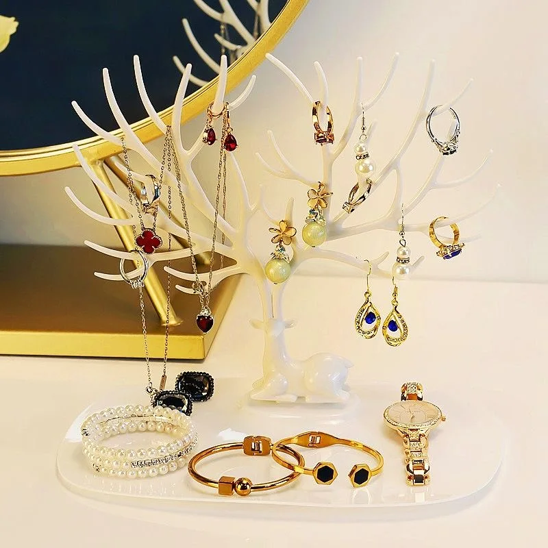 Deer Creative Jewelry Rack Deer Horn Tree Ear Studs Display Rack Earring Necklace Jewelry Storage Jewelry Sorting Hanger