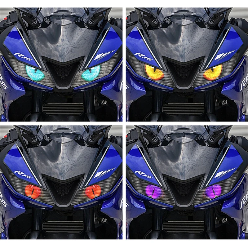 Motorcycle 3D Front Fairing Headlight Stickers Guard Head Light Protection Sticker For YAMAHA YZF-R15 YZF R15 YZFR15 2017-2019