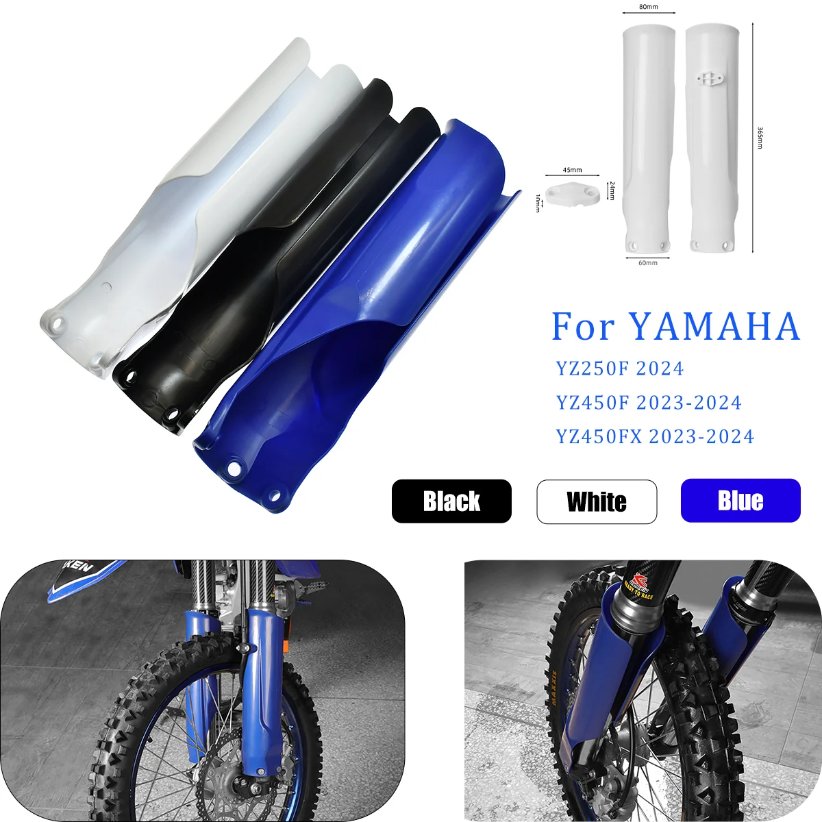 For YAMAHA Motocross Fork Cover Shock Absorber Guard Protector YZ250F YZ450F YZ450FX YZ 250F 450F 450FX 2023 2024 Dirt Pit Bike