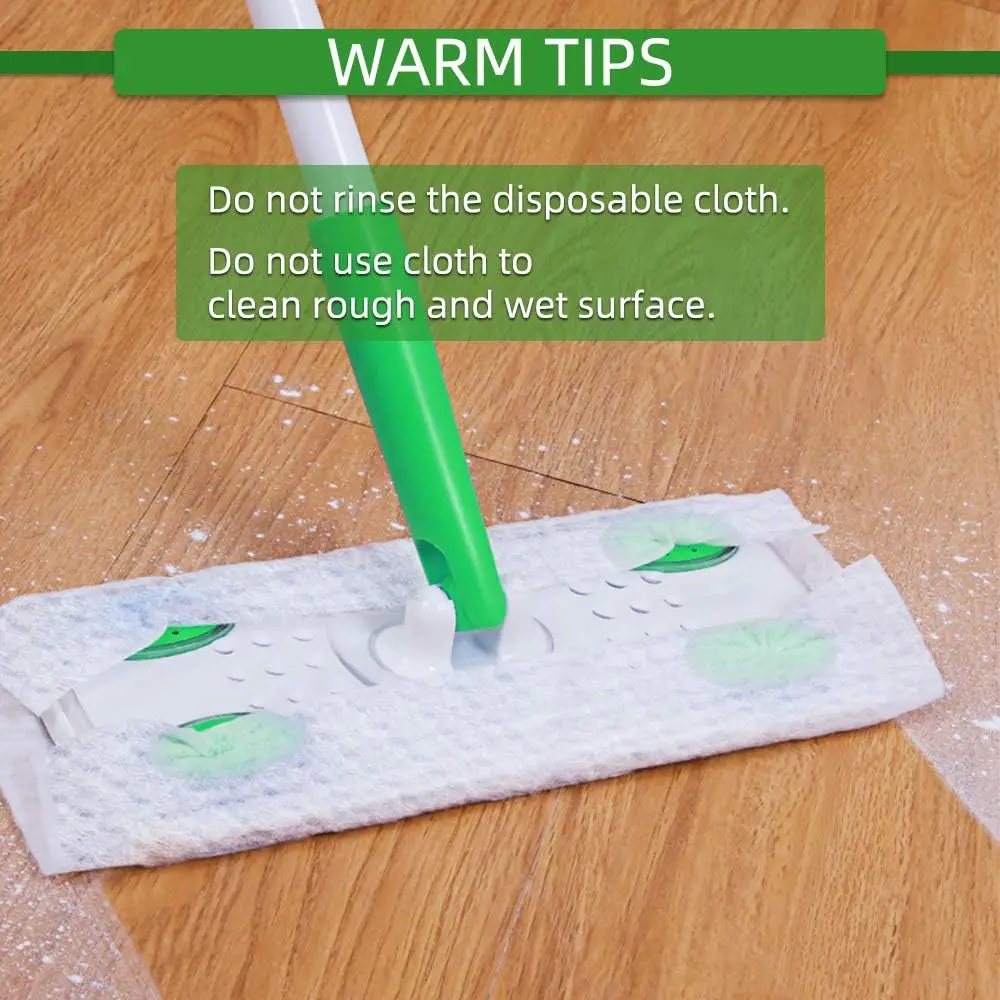X Home 200 Count Dry Sweeping Pad Refills Sweeper Dry Cloth Flat Mop Cloths 11 x 8.6 inch Cleaning Starter Kit Static Duster view 5