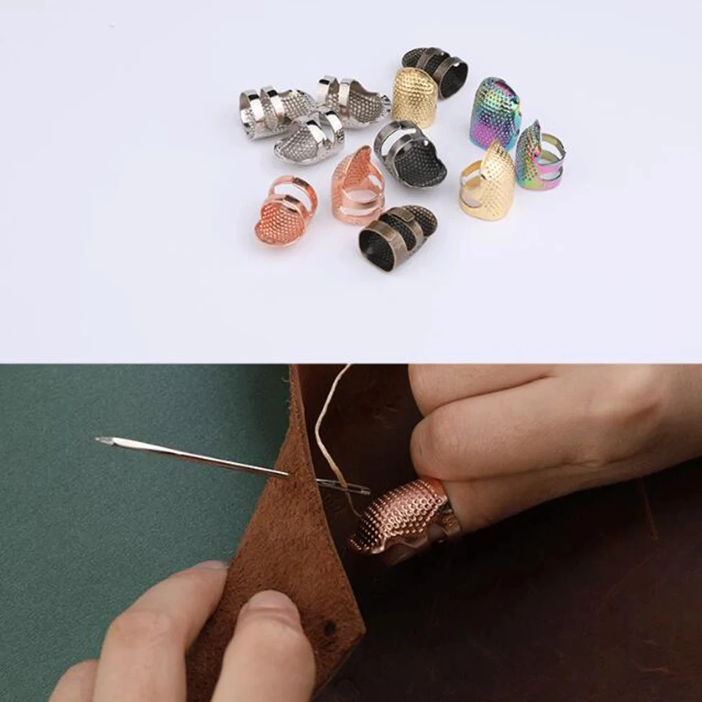Protezione per le dita strumenti per cucire per la casa accessori aghi per ditale protezione per le dita anello per ditale ago per lavoro manuale