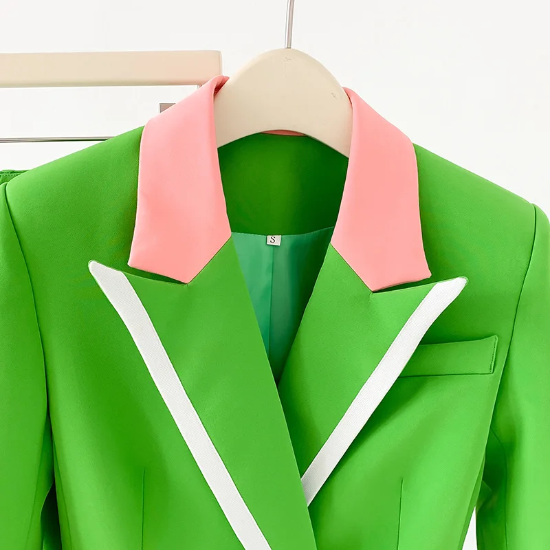 Outfits Women Grass Green Pants Suit Slim Fit Flare Pants+ Blazer Outfits Formal Business Wear Blazer Jacket Suit Two Piece Sets