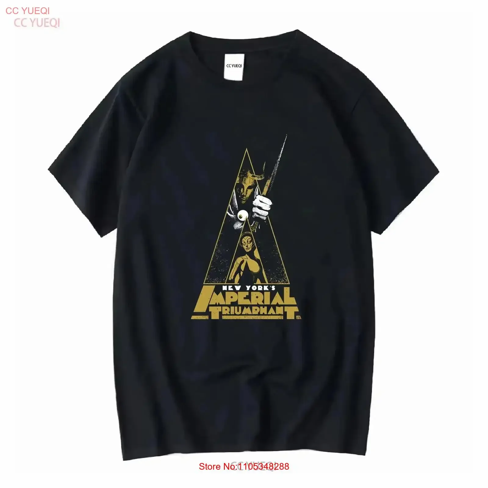 Men's Imperial Triumphant Clockwork Black T shirt XXX Large vintage Washed Breathable fashion graphic Versatile Casual vintage