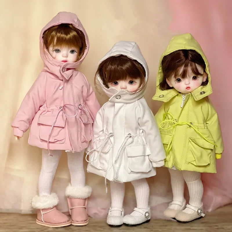 

Одежда для кукол, пуховики BJD в масштабе 1/6, пальто с капюшоном YOSD (подходит для Yosd, Big Fish, 1/6 куклы)