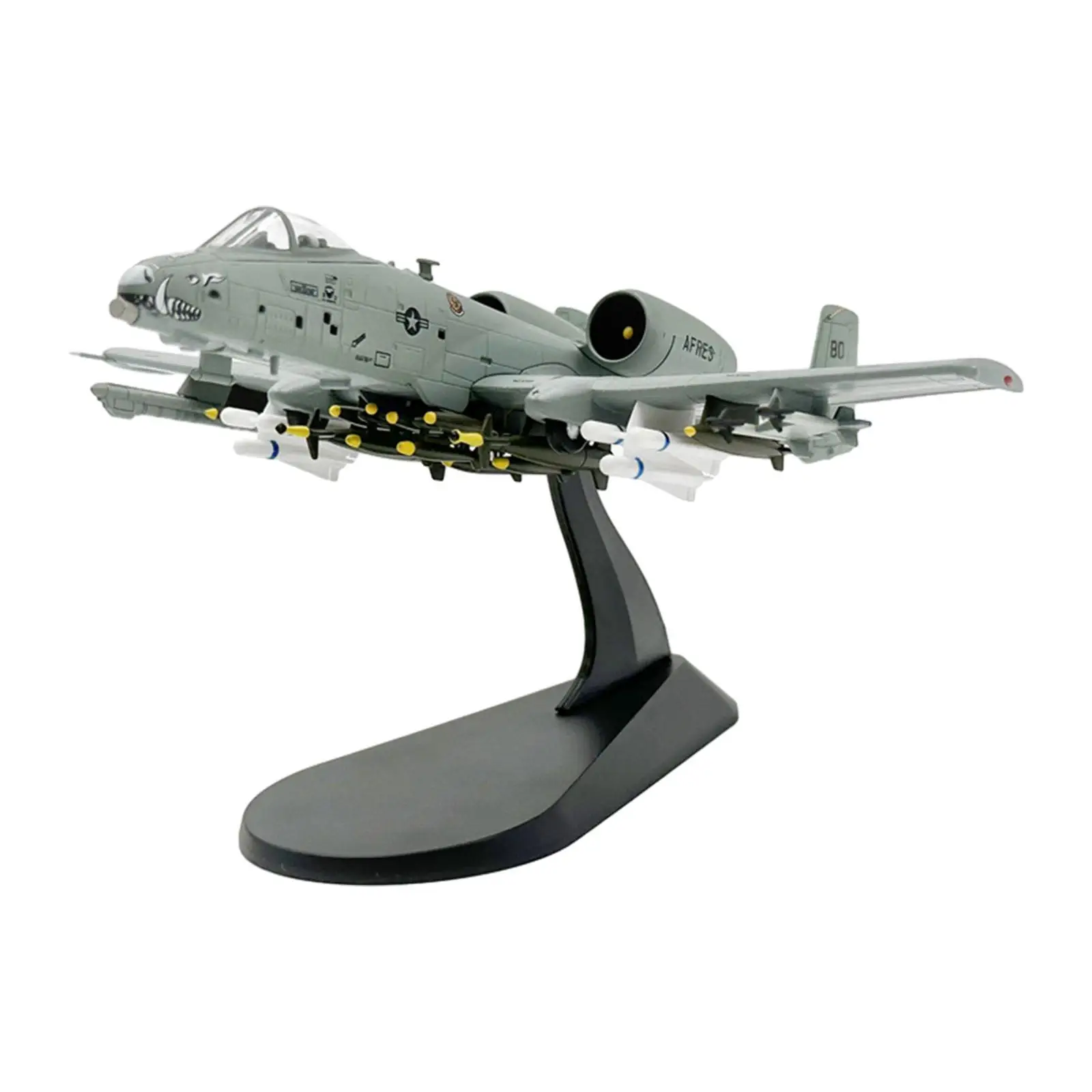 Diecast Plane Model 1:100 Scale Alloy Toy Diecast with Dual Stands Simulation Fighter Display Office Decor Birthday Gift