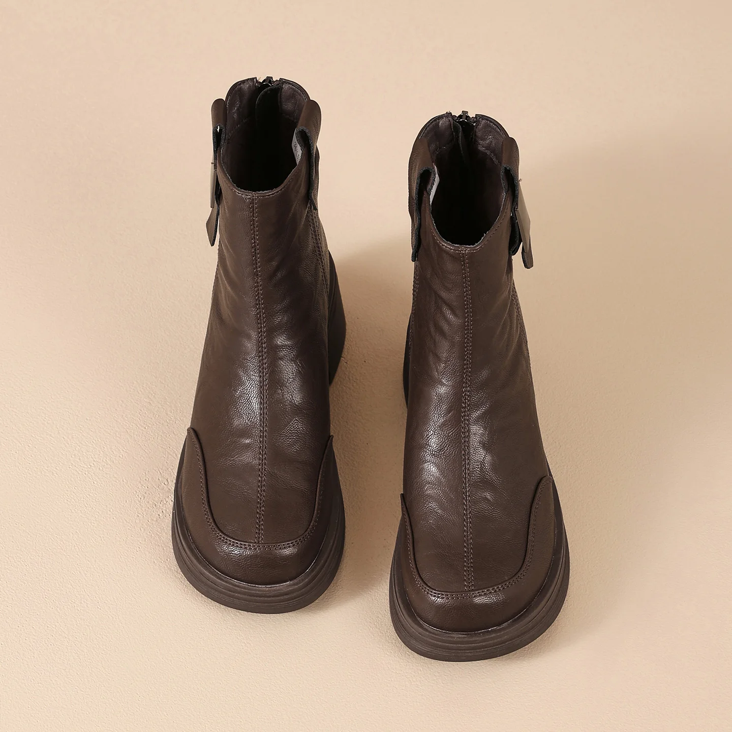 جديد الشتاء النساء الدفء أحذية الربيع جولة تو الجانب سستة بولي Leather الجلود حذاء من الجلد عادية في الهواء الطلق الإناث حذاء الثلوج المسطح