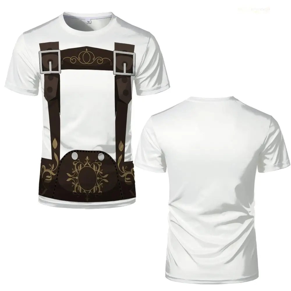 German Munich Oktoberfest Party Casual T-shirt Bavarian Style Funny Printed Tops WIFRU Unisex Fashion Festival Theme Streetwear