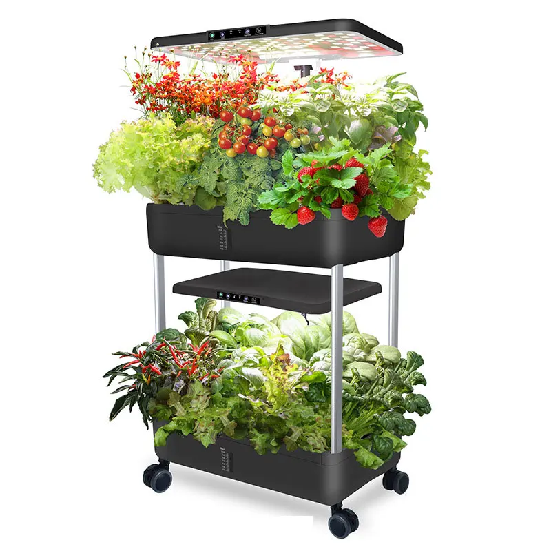 

Hydroponic planting system Water tank Smart indoor garden LED grow light for growing vegetables, fruits and flowers