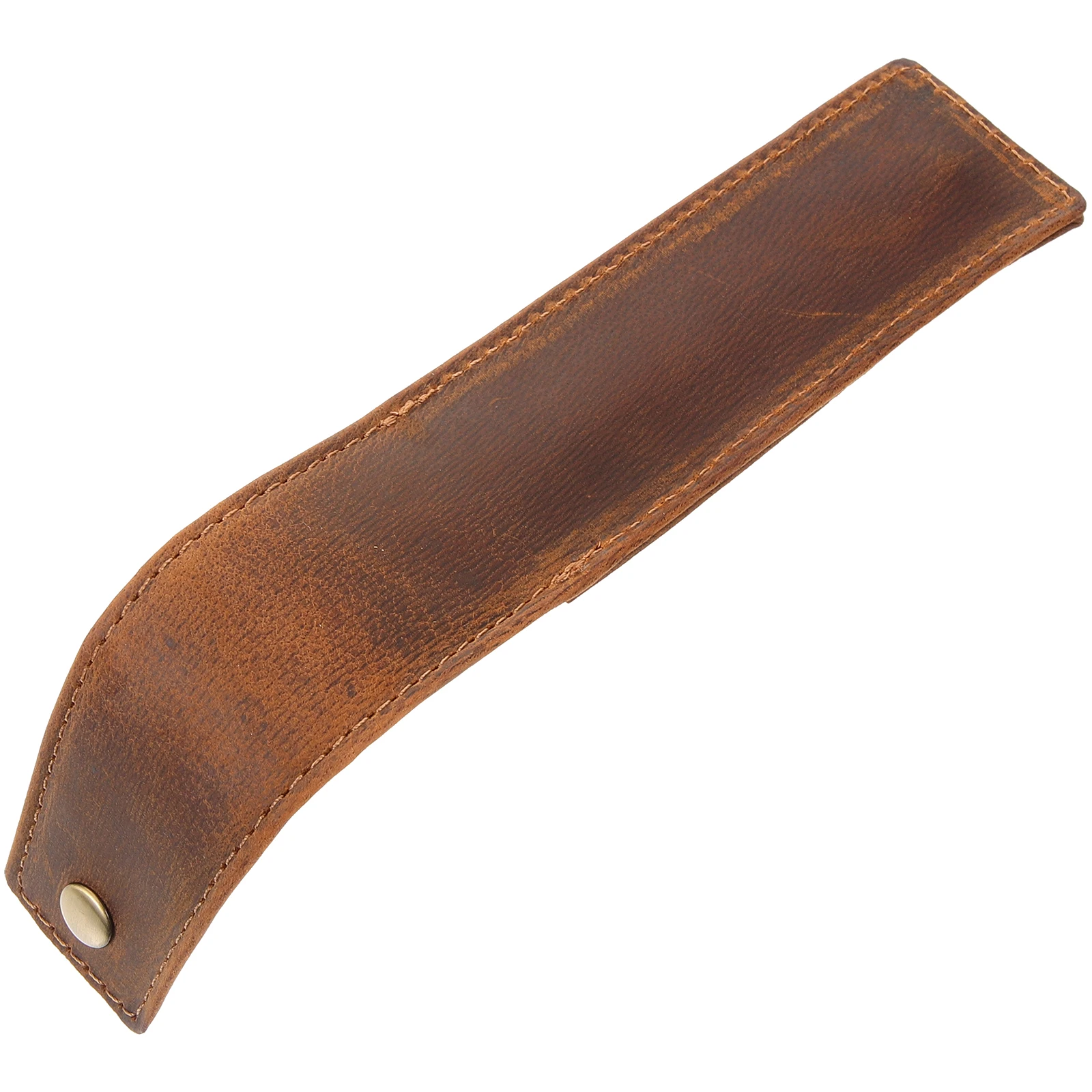 

Vintage Crazy Horse Pen Case for Single Fountain Pen Lightweight Pocket Size Coffee Color H made Gift