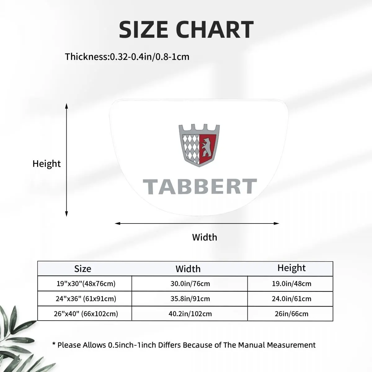 Tabbert Caravan Soft Flannel Half Round Doormat Non Slip Bathroom Mat Absorbent Floor Carpet for Garage