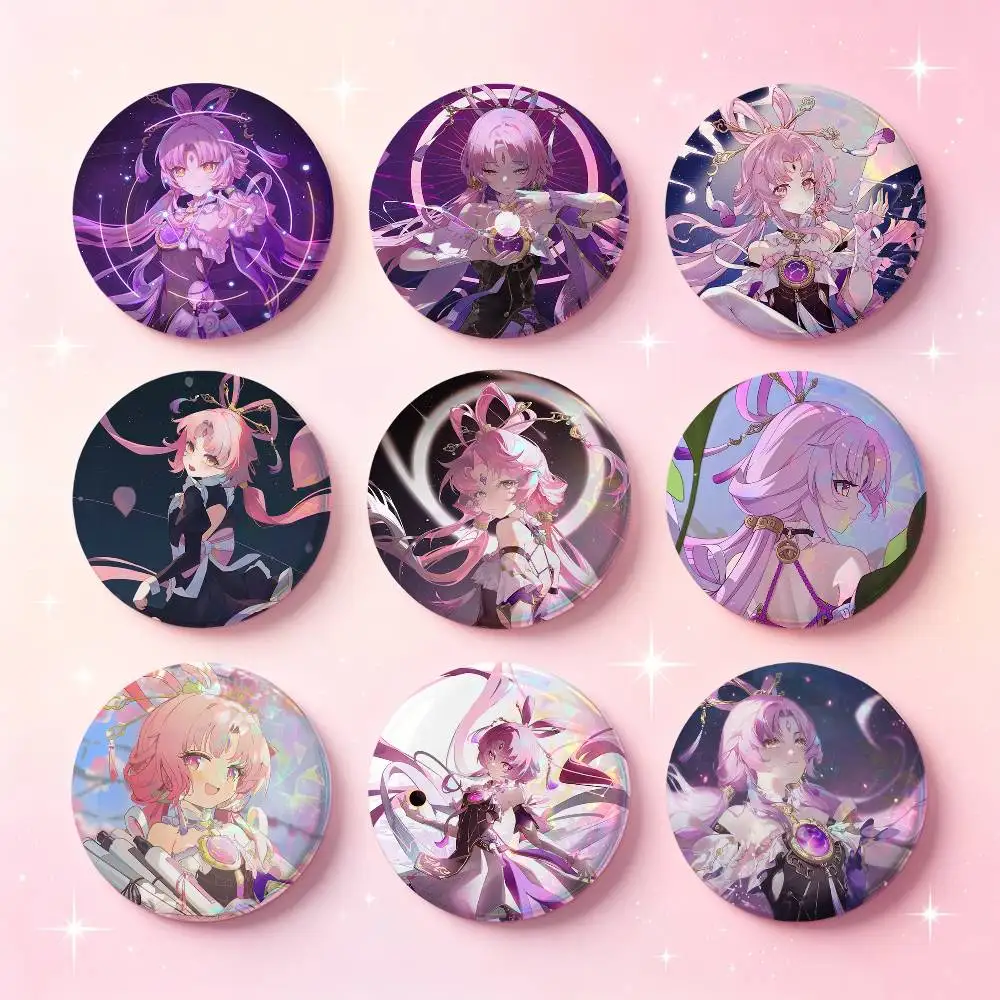 Fu Xuan Honkai Star Rail Badges 25 32 44 58 75 Mm Round Cosplay Pin Bag Decor Fans Collect Friends Gifts Brooch Souvenir