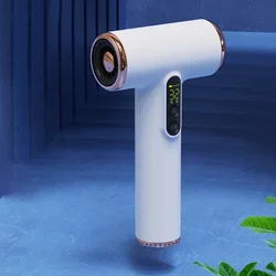 Wireless Rechargeable Hair Dryer with LED Display and 30000 RPM High Speed Mini Portable Blow Dryer for Home Dormitory Travel