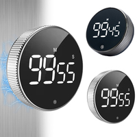 Digital Magnetic Kitchen Timer Shower Study Stopwatch Countdown Countup Timer Time Stopwatch Alarm for Classroom Cooking Fitness
