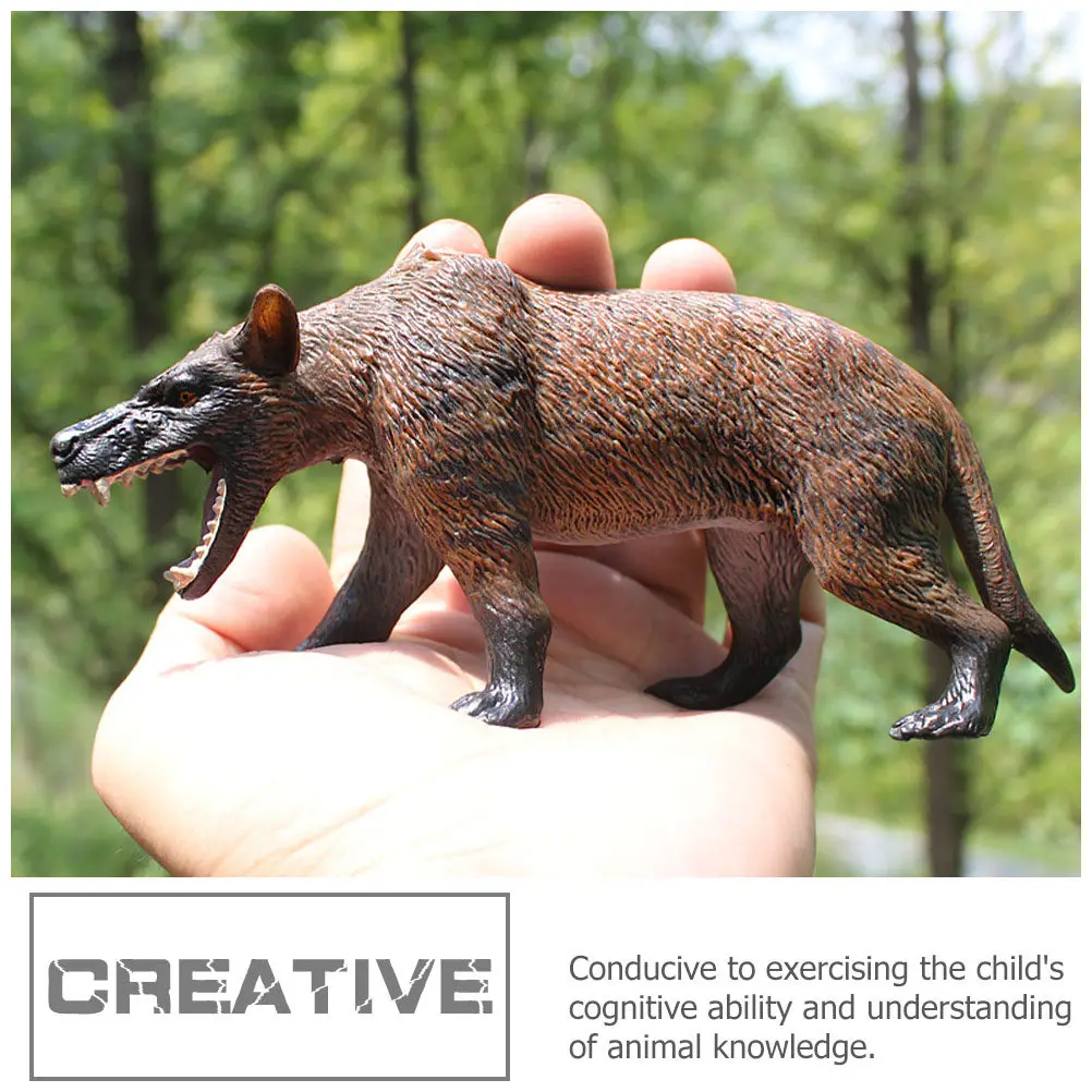 

Plastic Wolf Statue Exquisitely Crafted Wild Animal Figure for Kids Cognitive Skill Building Animal Knowledge Learning Home Desk
