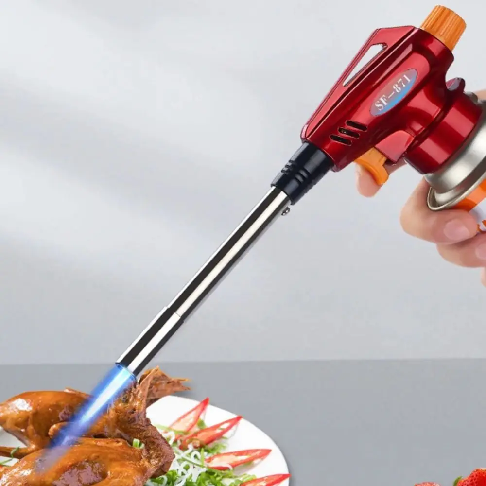 

High Temperature Resistance Flamethrower Adjustable Domestic Portable Flamethrower 20cm Portable Fire Burner Fuel Torch BBQ