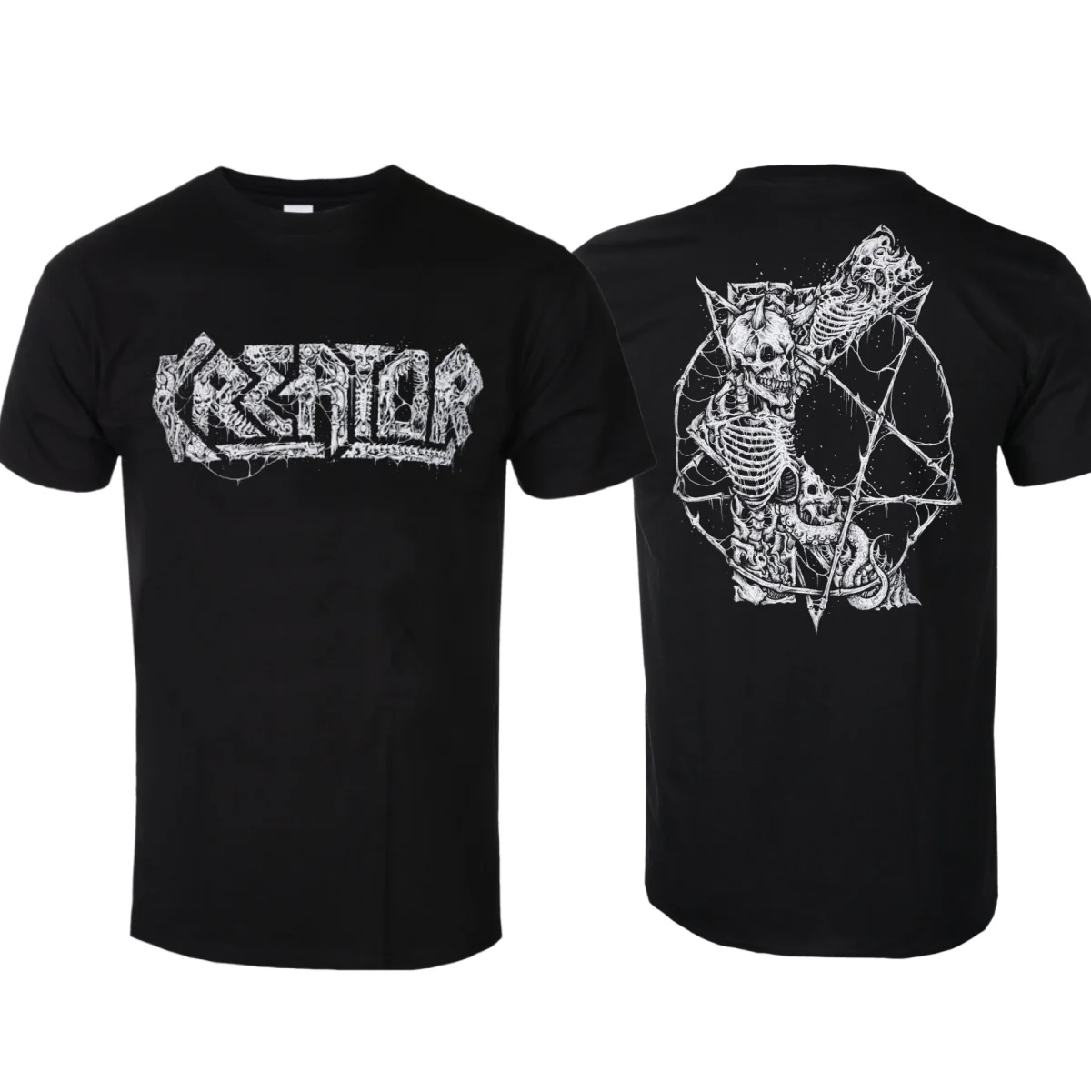 Kreator - Dark Art Pentagram Printed T-shirt - Thrash Metal Band Style Daily T-shirt - Suitable for Both Men and Women
