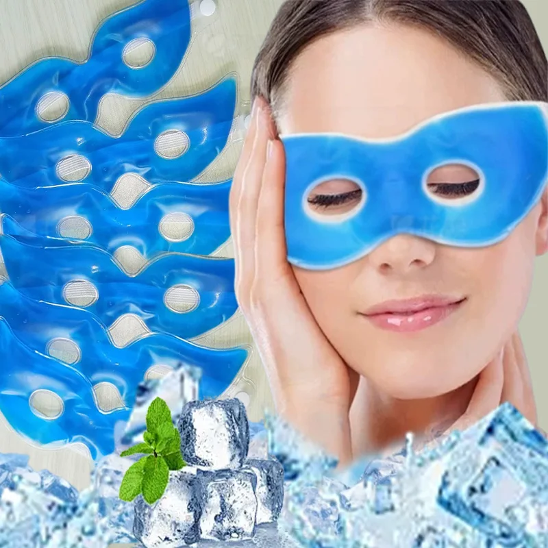 1/10pcs Fashion Blue Relieve Eye Fatigue Reusable Cooling Eyes Masks Skin Care Tool Office Eyes Summer Gel Cool Eye Mask view 3
