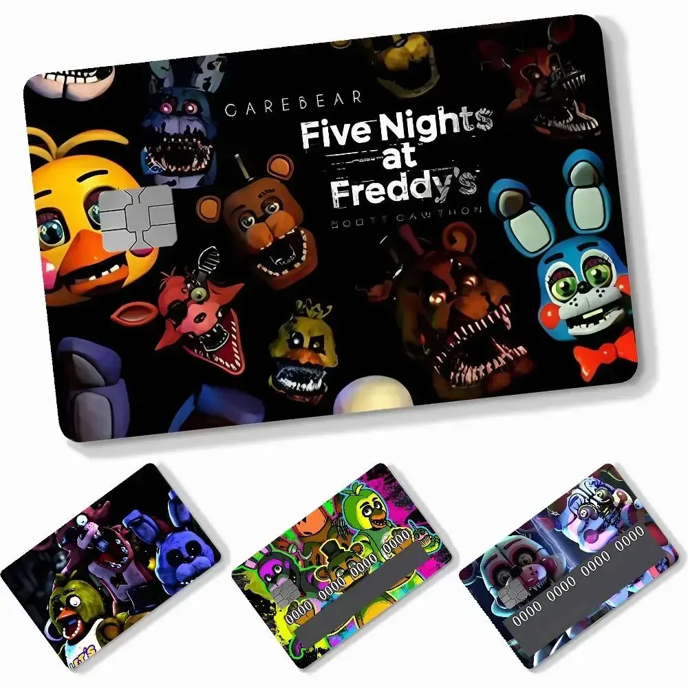Anime F-Fnaf Five-nights-At-Freddys Credit Card Skin Matte Stickers For Bank Card ID Card Debit Card Decal Decoration