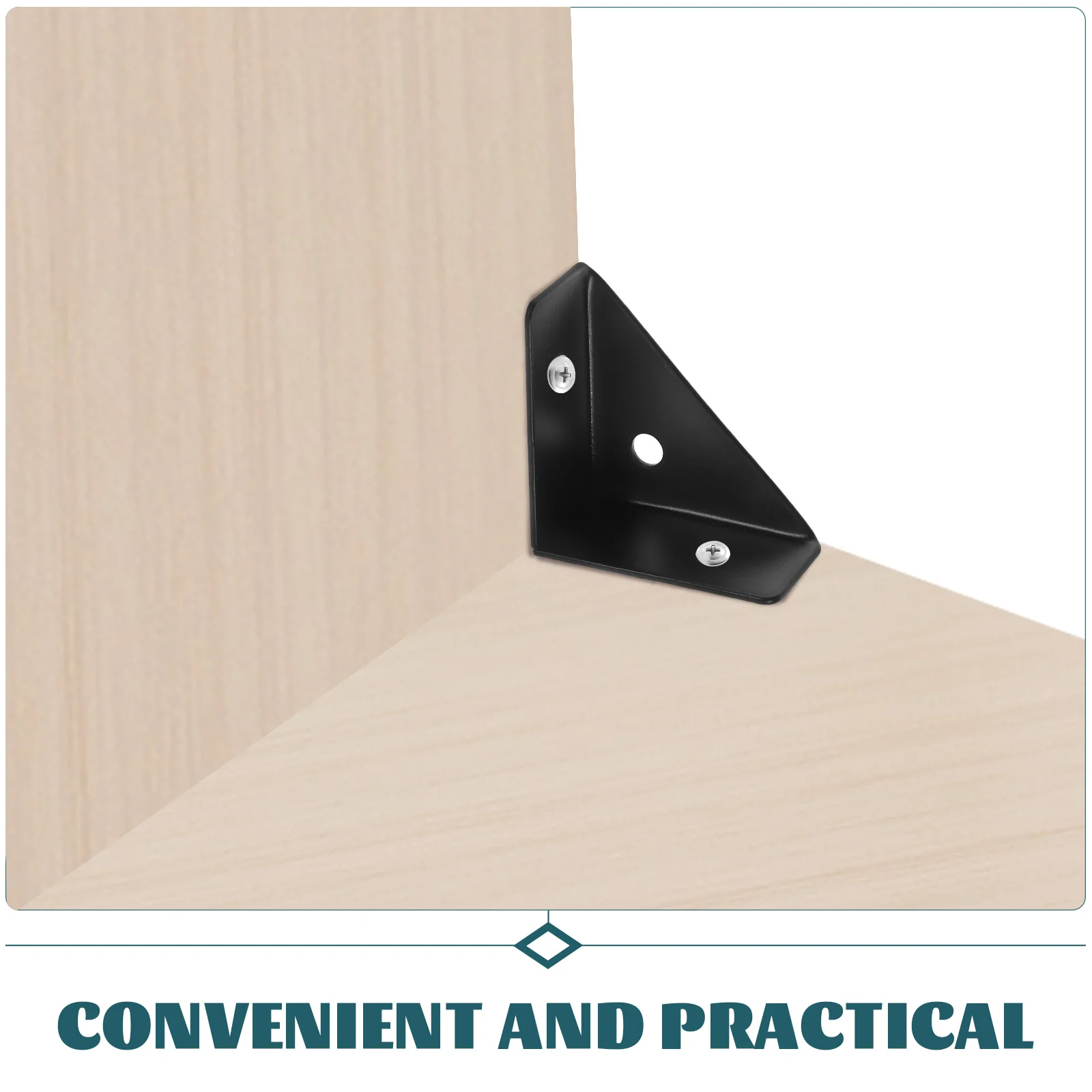 

10 Black Small Thickened -iron Brackets Heavy Duty Corner Braces Shelf Connectors Furniture Hardware Triangle Wall