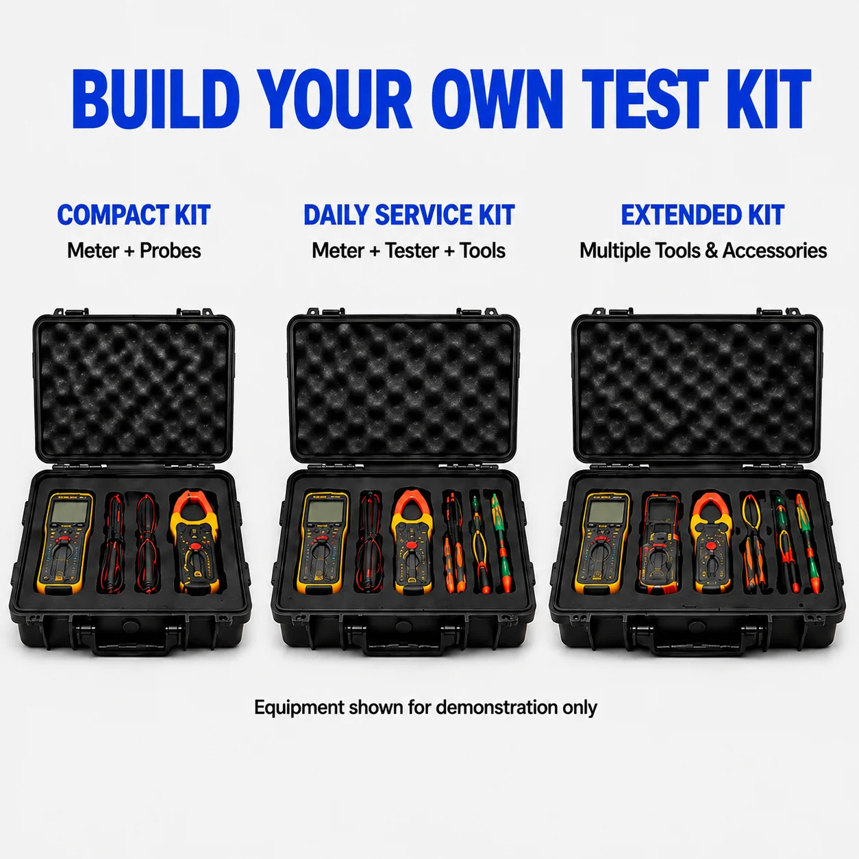 Portable Network Technician Tool Case with Custom Foam Organizer for Cable Testers Crimping Tools Connectors and Repair Gear