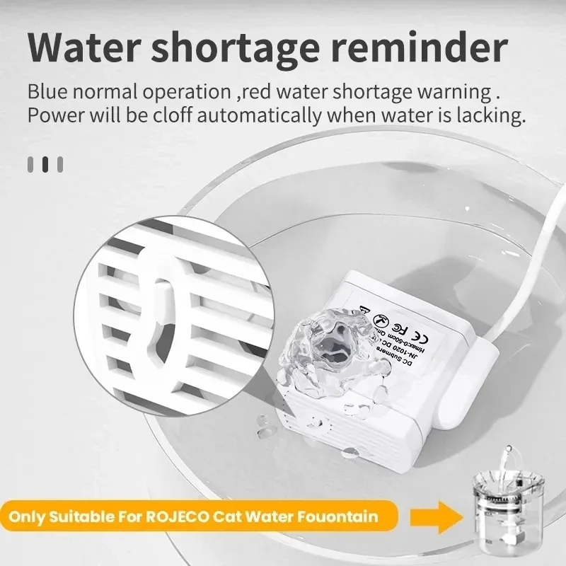 Water Pump Pet Cat Water Dispenser Anti Dry Burning Motor Cat Flower Water Dispenser Water Dispenser Fish Tank Submersible Pump image 5