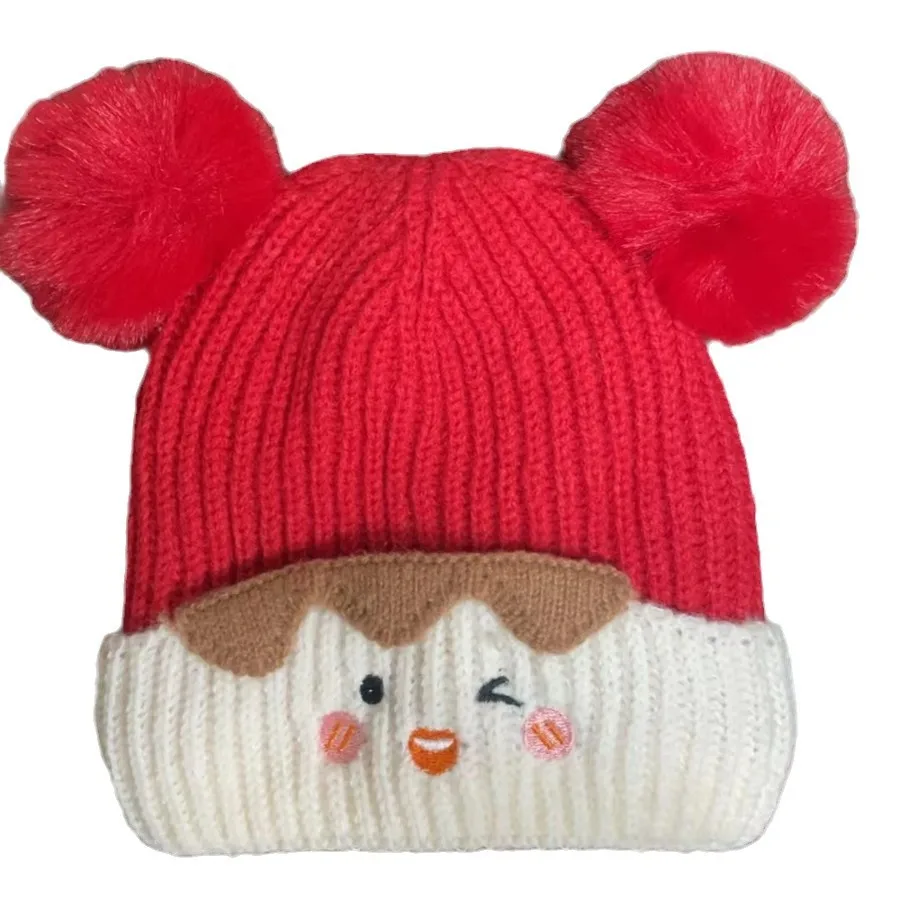 

Ветрозащитная шапка с ушками для младенцев, вязаная шапка без полей для младенцев 1-2 лет