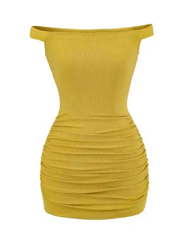 Pure Desire Sle Dstring Cintura Plissado Slim Fit Sexy Or Saia Dr Elástico Bodycon Na Moda Europeia Sle Primavera Summe...