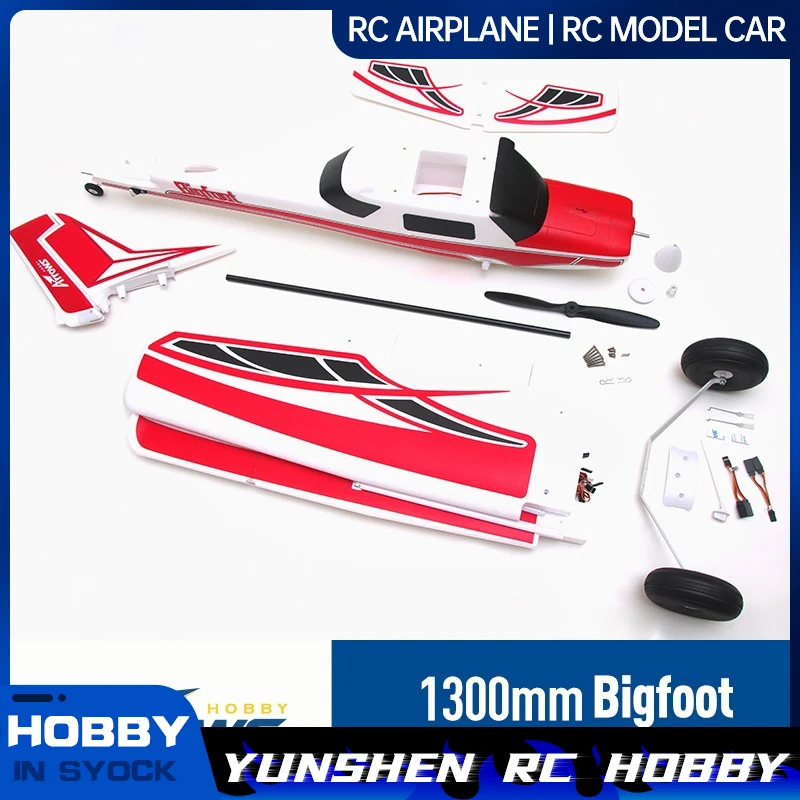 Flèche bleue 1300mm Bigfoot, accessoires d'avion, corps, ailes principales, queue plate, couverture de tête de queue verticale, palettes de train d'atterrissage