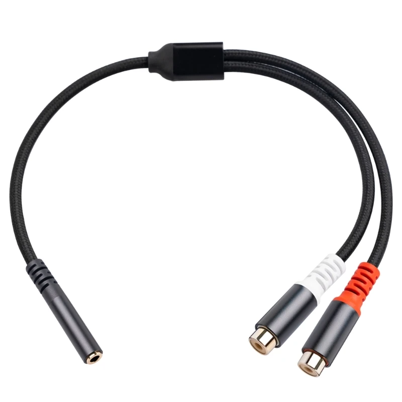 

1PC 3.5mm to 2 Female phono Cable Stereo Music Adapter HiFi Sound Auxiliary phono Y Splitter Aux phono Y Cord