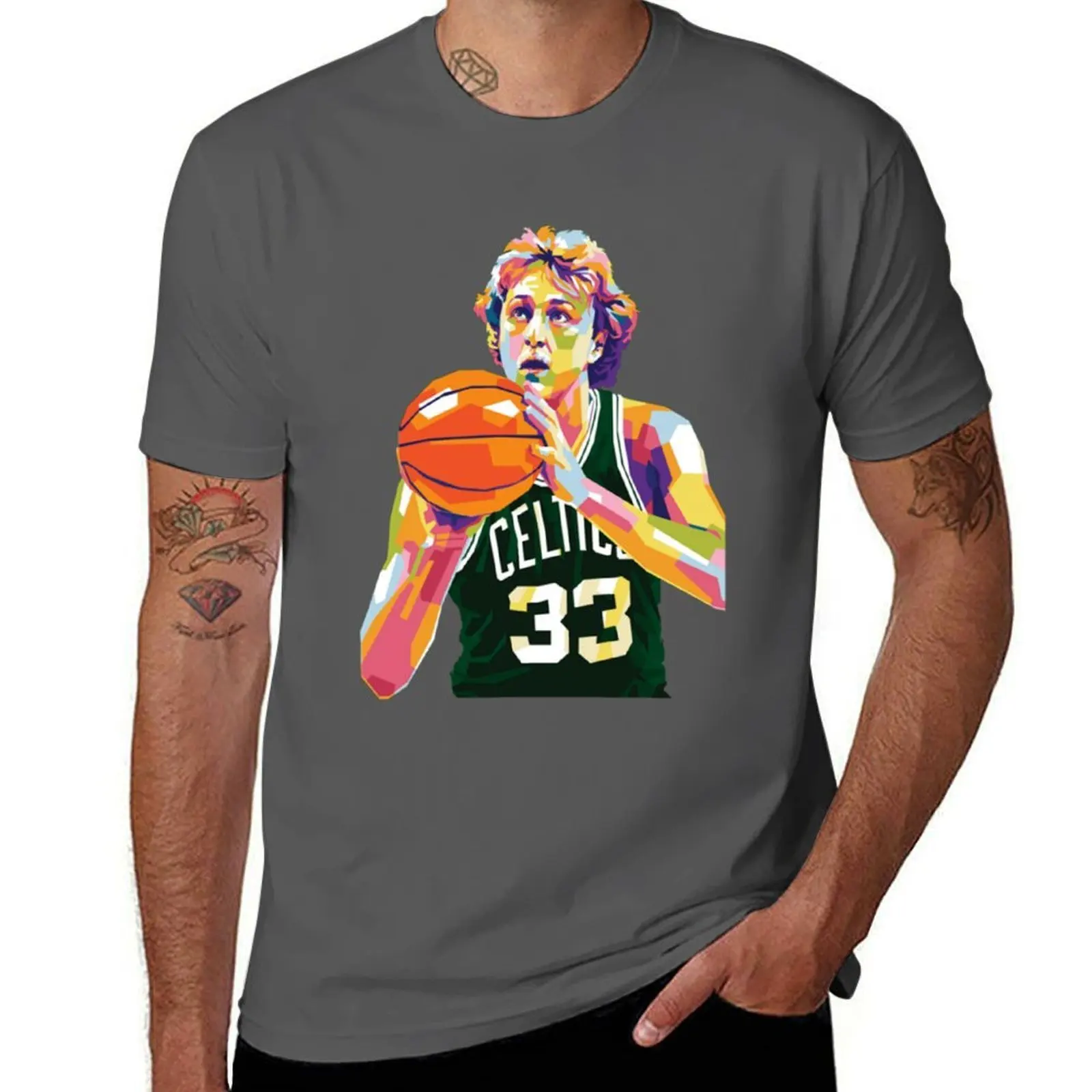 

Larry Bird Design T-Shirt man t shirt designer t shirt man luxury t shirts for man slim fit T-Shirt