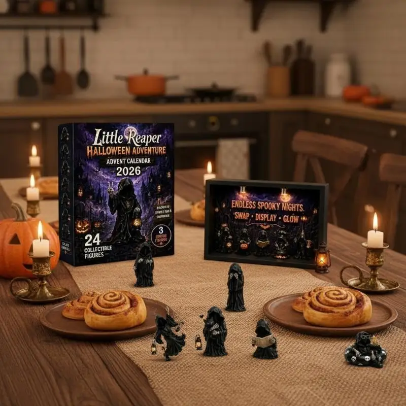 2026 Halloween-Adventskalender 24 Tage Gruselige Acryl-Ornamente Countdown-Box – Detail 2