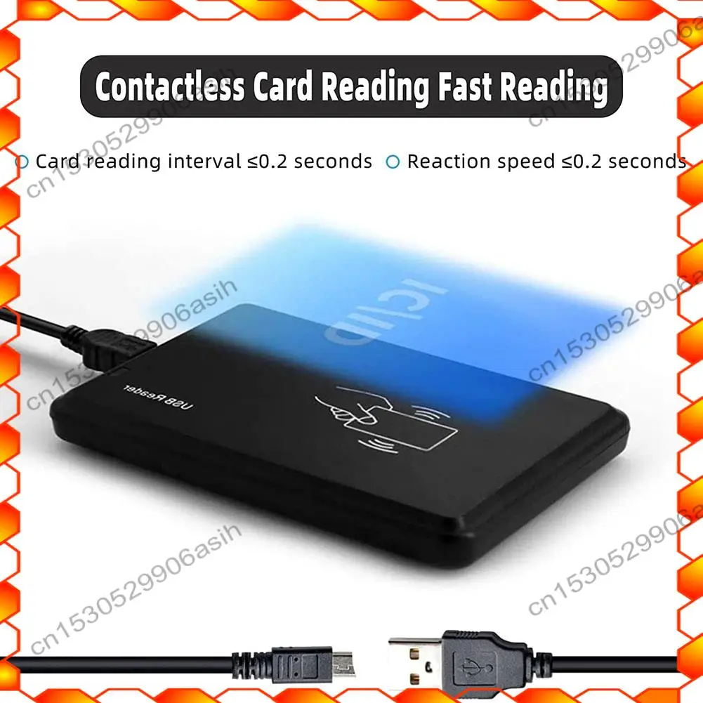 -AT52 Pembaca RFID USB Pembaca Kartu ID Pembaca Kartu Tanpa Kontak Untuk EM4100
