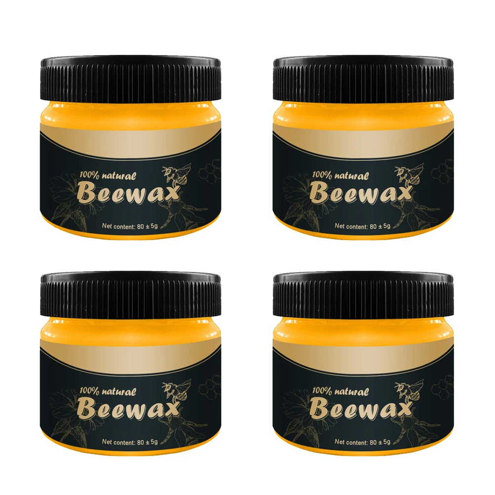 

4pc Beeswax Polishing Wood Maintenance Wax for Floor Craft Long Lasting Smooth Finish Wooden Seasoning Home