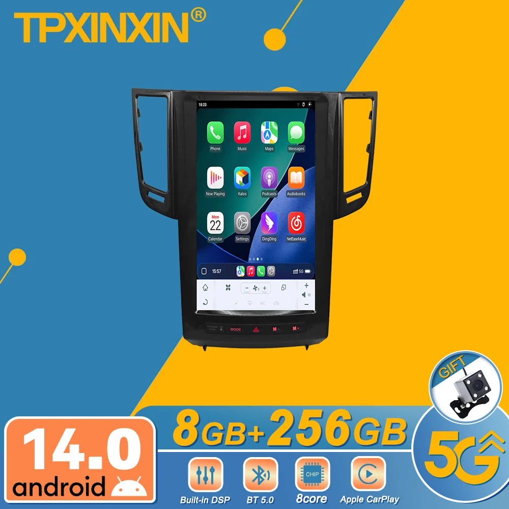 

13.8 Inch Screen Car Radio For Infiniti FX35 25 37 50 QX70 2007-2019 Android GPS Navigation Multimedia Stereo Receiver Head Unit