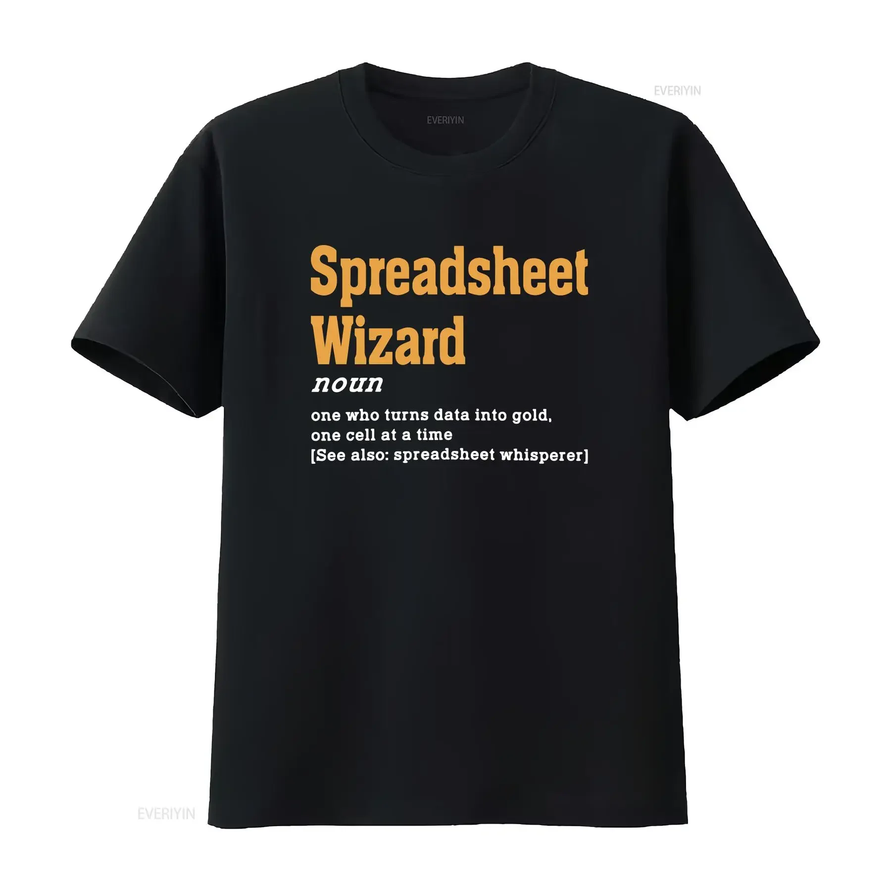 Spreadsheet Wizard s for Coworkers Workplace Humor Office Cotton T Shirt vintage Washed Unisex Stretched streetwear