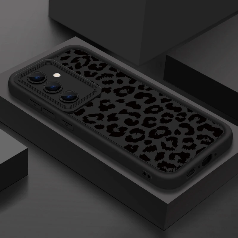 Leopardenmuster Silikonhülle für Samsung Galaxy S26 S25 S23 Ultra S24 FE A57 A56 A55 A16 A17 A18 A37 A15 5G Weiche TPU Handyhülle – Detail 6